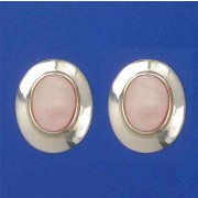 SPC 10x8mm OVAL PINK  STUDS