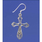 SPC 30x22mm CUTOUT CROSS DROP EARRINGS -