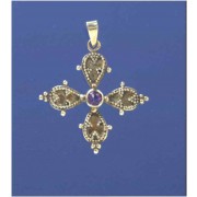 SPC 27mm FANCY AMETHYST CROSS PENDANT