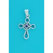 SPC AMETHYST SET FANCY CELTIC CROSS