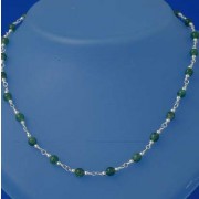 SPC 16in GREEN AGATE BEAD CHAIN        =