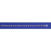 SPC GARNET/SILVER BEAD BRACELET
