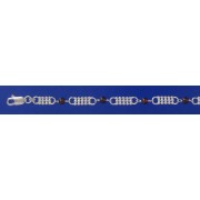 SPC FANCY BEADWORK GARNET BEAD BRACELET=