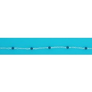 SPC BLUE CRYSTAL BEADS ANKLET
