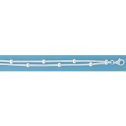 SPC 2 ROW HOLLOW FOXTAIL/BEADS BRACELET=