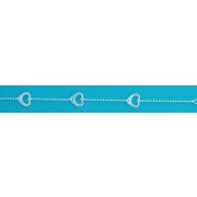 SPC 3 CUTOUT HEARTS BEAD LINK BRACELET