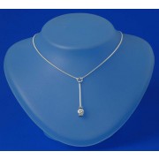 SPC SNAKE CHAIN WITH CZ BAR PENDANT    =