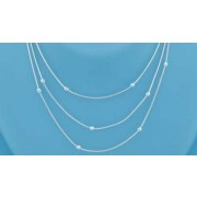 SPC 16"3 ROW SNAKE CHAIN/BEADS NECKLACE