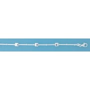 SPC TUBES/BEADS + SQUARES BRACELET     =