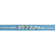SPC 3 ROW MULTI-COLOUR CRYSTAL BEAD BRAC