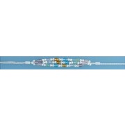 SPC 3 ROW MULTI-COLOUR CRYSTAL BEAD BRAC