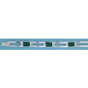 SPC RECT.MALACITE/OPEN LINKS BRACELET  =