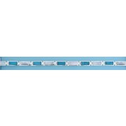 SPC SYN.TURQ/M.O.P RECT.LINKED BRACELET=