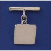 SPC SQ.PLAIN HOLLOW CHAIN+BAR CUFFLINKS=