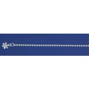 SPC BEAD ANKLET WITH CZ FLOWER DROP    =