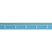 SPC 3mm BEAD ANKLET WITH HANGING STARS =