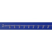 SPC BARLINK ANKLET WITH HANGING BEADS  =