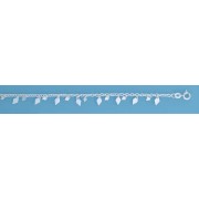 SPC TRACE ANKLET/HANGING DIAMOND SHAPES=