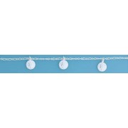 SPC 1+1 FIGARO ANKLET/HANGING COINS    =
