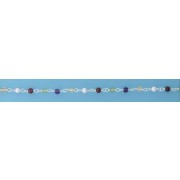 SPC ASST.STONE BEADS TRACE CHAIN ANKLET=