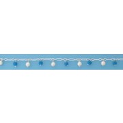 SPC TURQ BEADS/PEARLS ANKLET           =