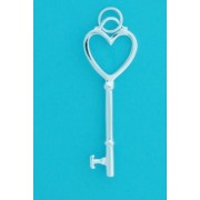 SPC HEART TOPPED 35mm PLAIN KEY PENDANT
