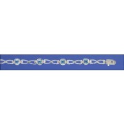SPC SQ.BLUE STONE SET FIGURE 8 LINK BRAC