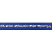 SPC 9x6mm CZ SET ANCHOR LINK BRACELET  =