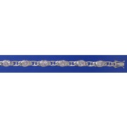 SPC 9x6mm CZ SET ANCHOR LINK BRACELET  =