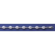 SPC 11 10mm TEARDROP CZ LINKED BRACELET