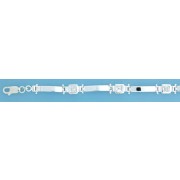 SPC SQ CZ ID PLATES HINGED BRACELET    =