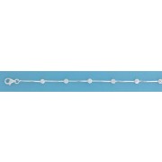 SPC 3mm CZS  1mm WIDE BARLINK BRACELET =