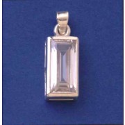 SPC 15x8 CZ RECTANGULAR PENDANT