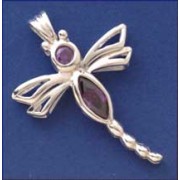 SPC PURPLE CZ DRAGONFLY PENDANT        =