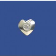 SPC 4mm CZ HEART SLIDER PENDANT