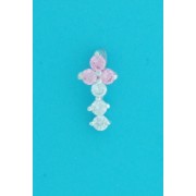 SPC PINK CZ/CZ FANCY PENDANT           =
