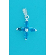 SPC 8x6mm RECT. CZ PENDANT WITH BEADS  -
