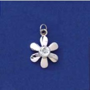 SPC 13mm FLOWER PENDANT WITH 4mm CZ    =