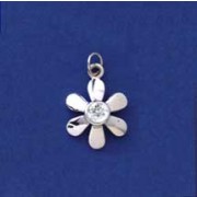 SPC 13mm FLOWER PENDANT WITH 4mm CZ    =