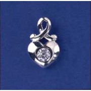 SPC FANCY PENDANT LOOP HEART CZ PENDANT