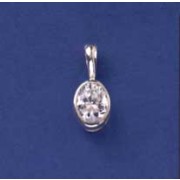 SPC 9x7mm OVAL RUBSET CZ PENDANT       =