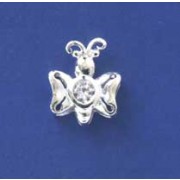 SPC  CZ SET BUTTERFLY SLIDER PENDANT   -