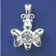 SPC 28x20 CZ SET BUTTERFLY PENDANT     -