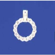 SPC 13mm CZ SET HOOP PENDANT
