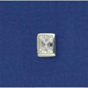 SPC 9x7mm RECTANGULAR CZ SLIDER PENDANT