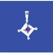 SPC DIAMOND SHAPE PURPLE CZ FANCY PEND