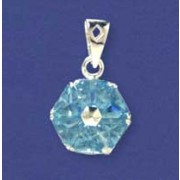 SPC MULTI-COLOUR CZ ROUND PENDANT      -