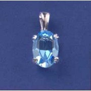 SPC 14x10 OVAL BLUE STONE PENDANT