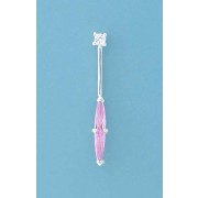 SPC MARQUIS PINK CZ BAR DROP PENDANT   =