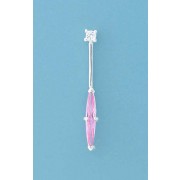 SPC MARQUIS PINK CZ BAR DROP PENDANT   =